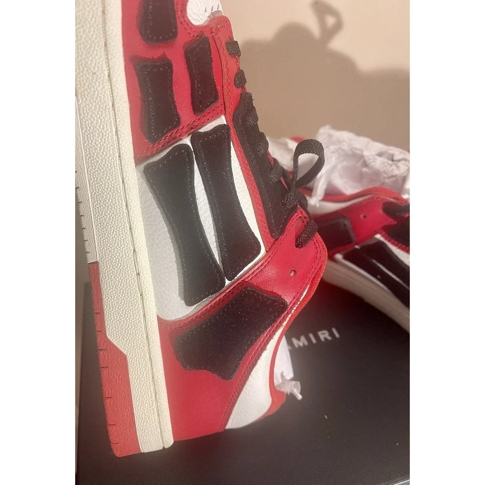 Gently used Size 13- AMIRI Skel Top Low Red/White/Black AW22MFS003-610 Sneakers
